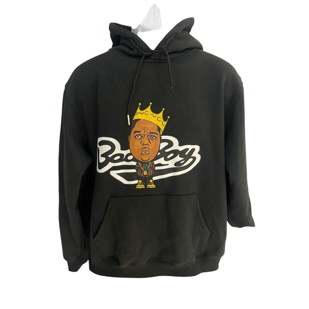 Headgear classics men's M biggie smalls bad boy 2 sided rap hoodie sweat